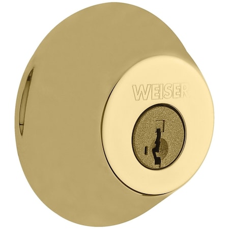Weiser Lock Deadbolt, Brass, SmartKey Keyway, Re-Key Technology: SmartKey, Residential, 2 Grade GD9471 X3BR SMT M
